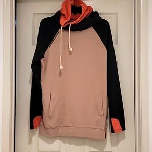 Double hoodie sweatshirt